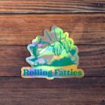 Rolling Fatties Cat Sticker – Cute Waterproof Cat Meme Decal