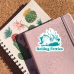 Rolling Fatties Cat Sticker – Cute Waterproof Cat Meme Decal