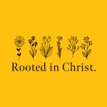 Rooted in Christ Floral Tee – Minimalist Boho Christian Shirt