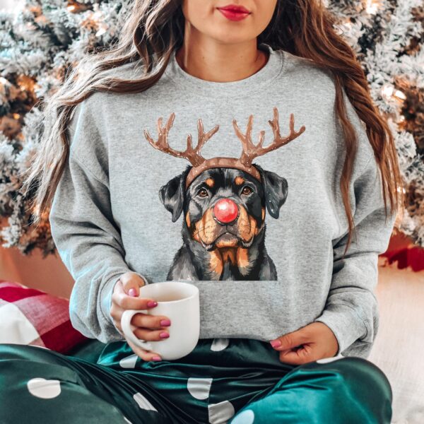 Rottweiler Christmas Sweatshirt – Cozy Dog Lover Holiday Crewneck
