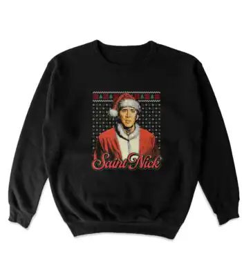 Saint Nick Crewneck Sweatshirt – Soft Cotton Blend Holiday Top