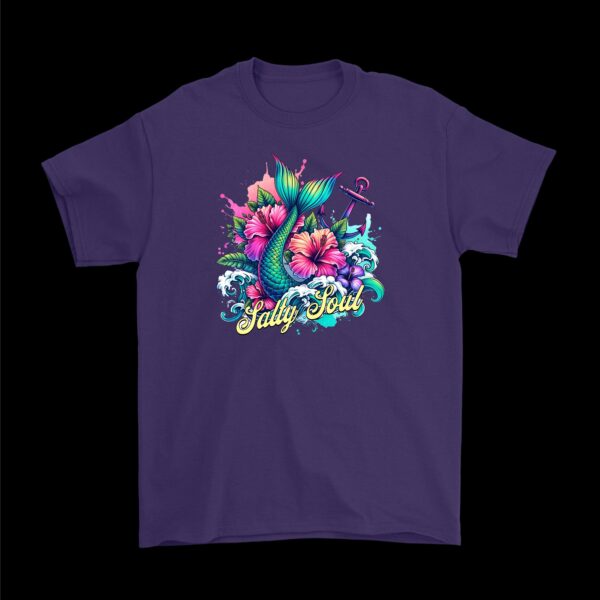Salty Soul Mermaid T-Shirt – Floral Beach Bum Graphic Tee