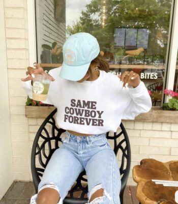 Same Cowboy Forever Bride Crewneck – Cozy Western Wedding Sweatshirt