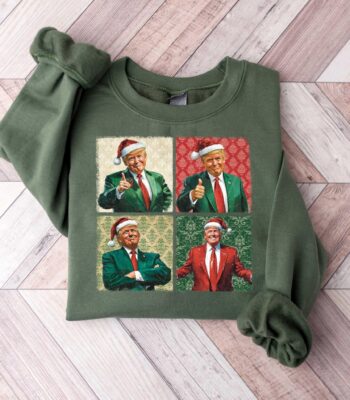 Santa Trump Christmas Sweatshirt – Humorous Republican Tee