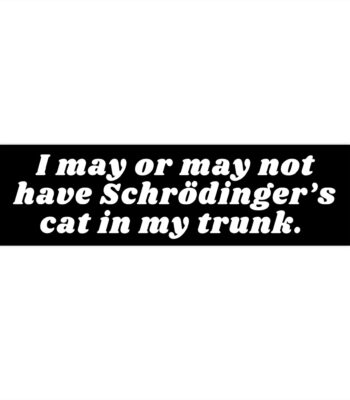 Schrodinger's Cat Bumper Sticker – Funny Science Vinyl Decal