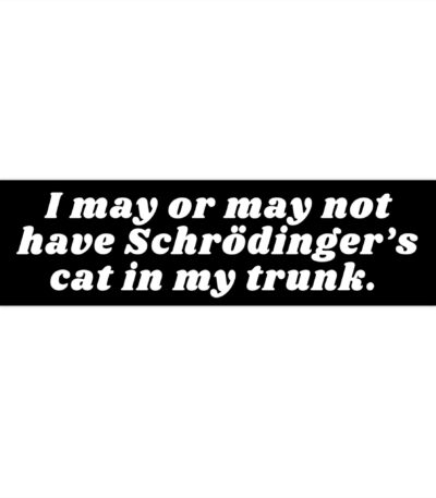 Schrodinger's Cat Bumper Sticker – Funny Science Vinyl Decal
