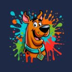 Scooby Doo Paint Splatter Shirt – Fun Retro Cartoon Tee