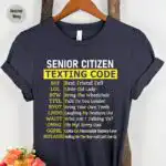 Senior Citizen Texting Code Shirt – Funny Grandparents Gift Tee