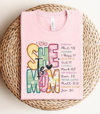 She Is Strong Sweatshirt - Faith Tee for Empowered Moms