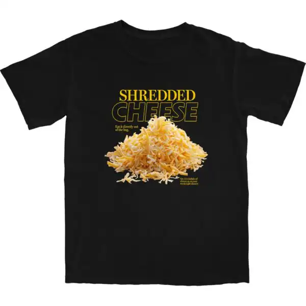 Shredded Cheese T Shirt – Soft Cotton Tee for Cheese Lovers