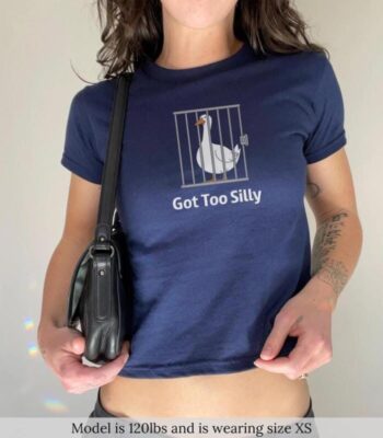 Silly Goose Baby Tee – Cute Y2K Humor Crop Top for Summer