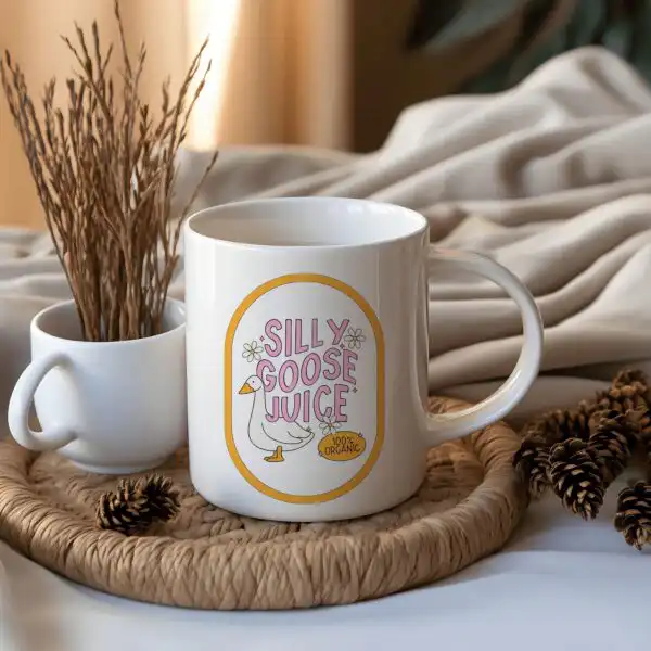 Silly Goose Juice Coffee Mug – 11oz Fun Gift for Coffee Lovers