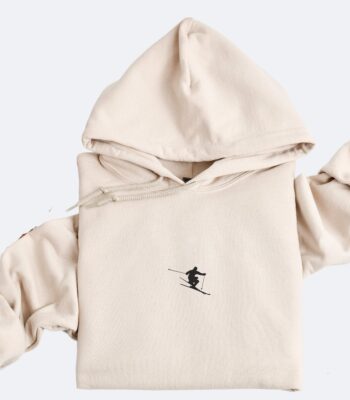 Skier Hoodie – Minimalist Warm Winter Sports Apparel for Ski Trips
