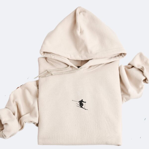 Skier Hoodie – Minimalist Warm Winter Sports Apparel for Ski Trips