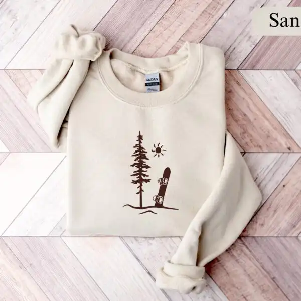 Snowboard Sweatshirt – Cute Winter Hoodie for Ski Lovers