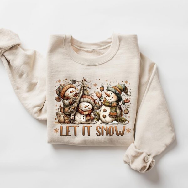 Snowman Christmas Hoodie – Cute Let It Snow Winter Sweatshirt
