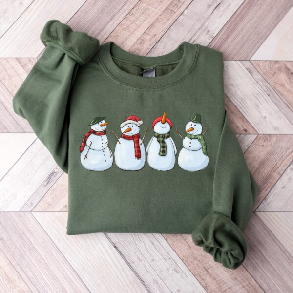 Snowman Sweatshirt – Custom Christmas Crewneck for Women