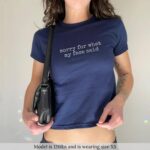 Sorry For What My Face Said Tee – Funny Y2K Graphic Crop Top