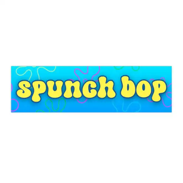 Spunch Bop Bumper Sticker & Magnet – Funny Vinyl Design 8.7" x 2.7