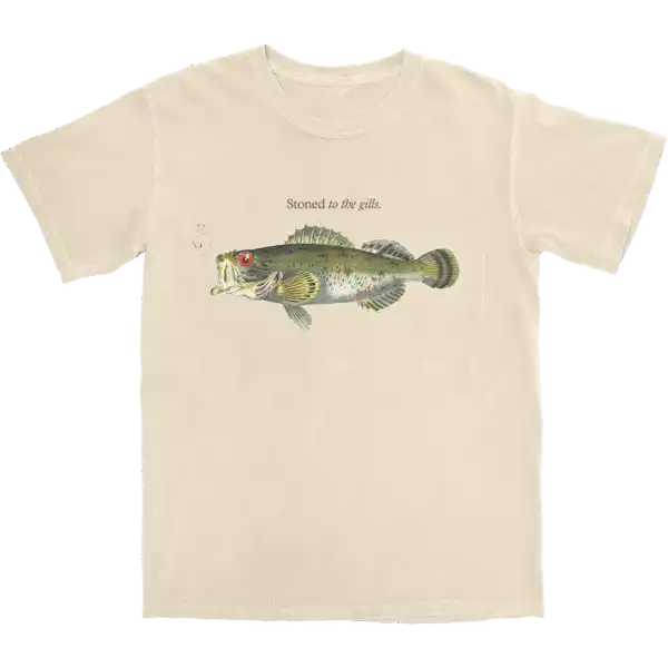 Stoned to the Gills T Shirt – Soft Cotton Graphic Tee for Relaxation