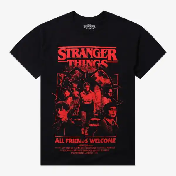 Stranger Things All Friends Welcome Tee – Fun Graphic Shirt