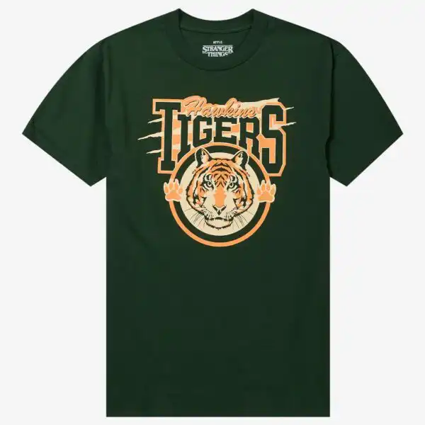 Stranger Things Hawkins Tigers Tee – Fun Graphic Shirt for Fans