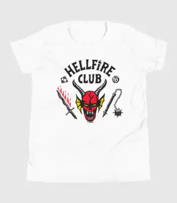 Stranger Things Hellfire Club Youth T-Shirt – Bold Graphic Tee