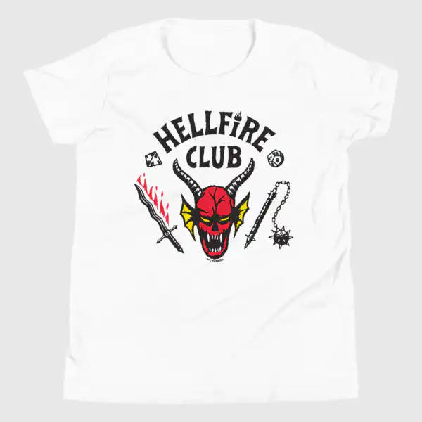 Stranger Things Hellfire Club Youth T-Shirt – Bold Graphic Tee