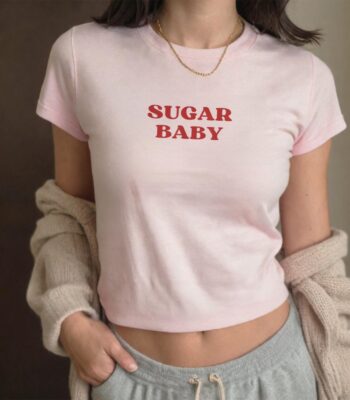 Sugar Baby Y2K Crop Top – Cute Retro Girly Graphic Tee