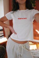 That's Hot Baby Tee – Trendy 90s Vintage Cotton Shirt