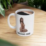 Thiccolas Cage Ceramic Mug 11 oz – Funny Gag Gift for Cagemas