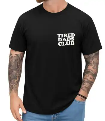 Tired Dads Club Shirt – Funny Pocket Print Tee for New Dads