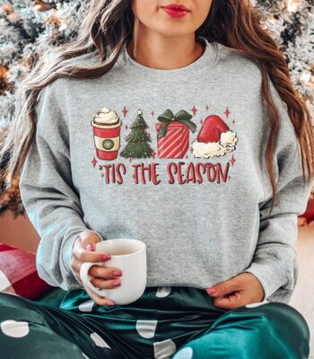Tis The Season Sweatshirt – Cozy Christmas Graphic Top