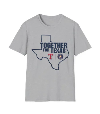 Together For Texas Rangers Astros Shirt – Athletic Grey Unity Tee