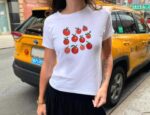 Tomato Print Baby Tee – Hand Painted 90s Style for Girls