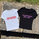 Too Autistic For This Baby Tee – 3D Puff Print Casual Top