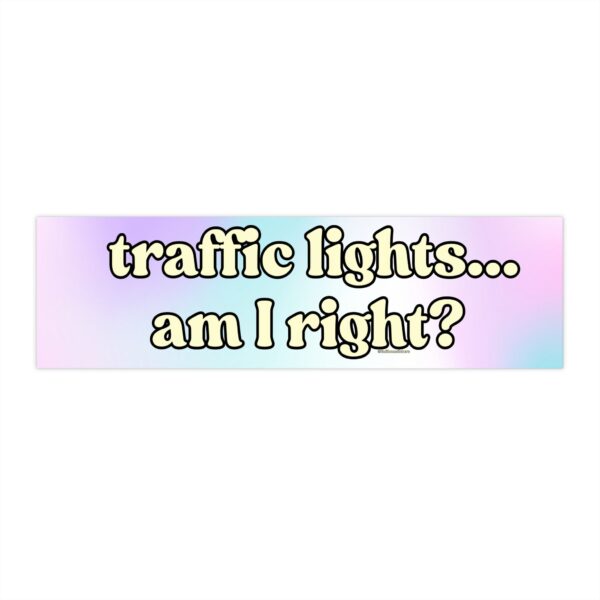 Traffic Lights Bumper Sticker - Funny Meme Design, Waterproof 8.7"x2.7