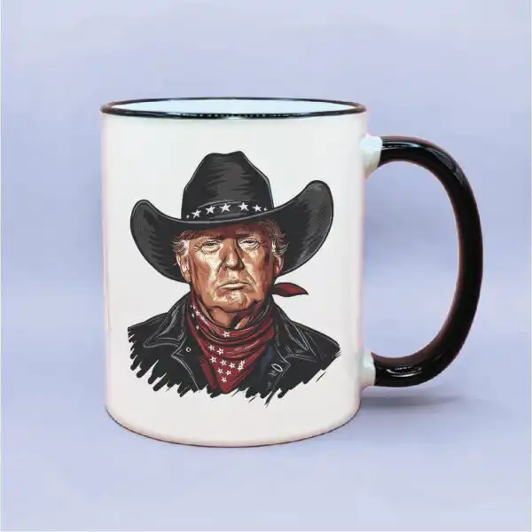 Trump 2024 Cowboy Outlaw Flag Coffee Mug – Patriotic Gift