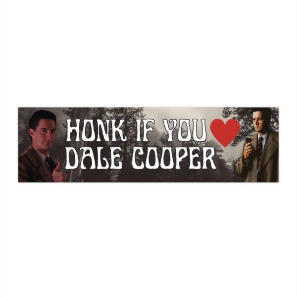Twin Peaks Dale Cooper Bumper Sticker – Durable Vinyl Gift