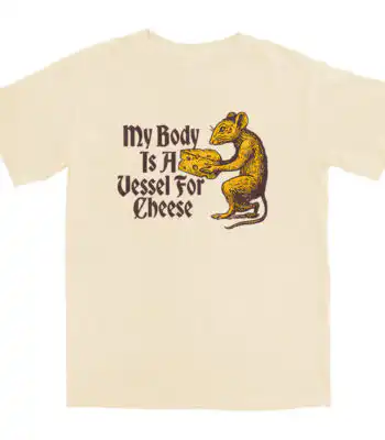 Vessel for Cheese Shirt – Soft Cotton Graphic Tee for Cheddar Lovers
