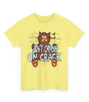 Vintage Cat Don't Crash T-Shirt – Funny Retro Graphic Tee