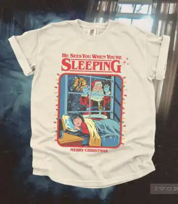 Vintage Creepy Santa Claus T-Shirt – Funny Retro 90s Graphic Tee