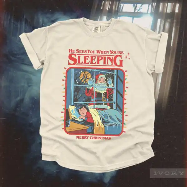 Vintage Creepy Santa Claus T-Shirt – Funny Retro 90s Graphic Tee