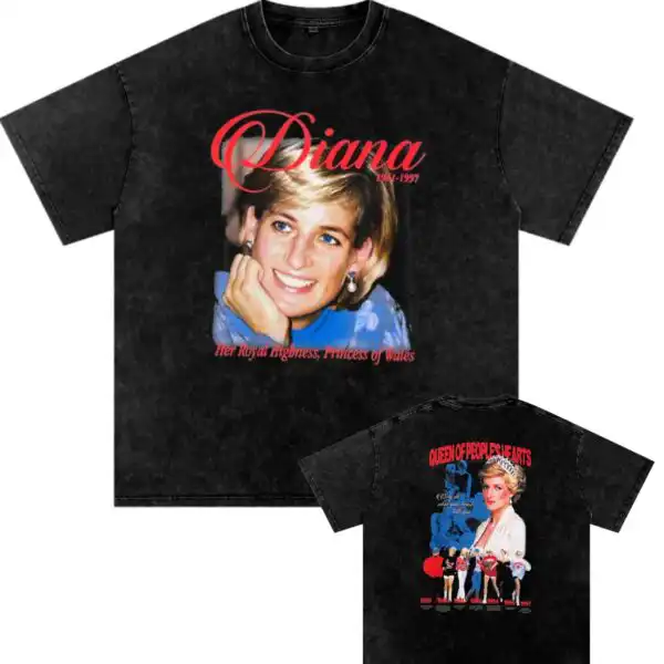 Vintage Princess Diana Shirt – 90s Royal Tribute Graphic Tee
