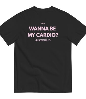 Wanna Be My Cardio? Black Unisex Cotton Tee – Soft & Durable