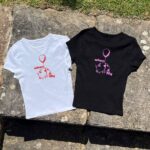 When Pigs Fly Y2K Baby Tee – 3D Puff Graphic Fitted Shirt