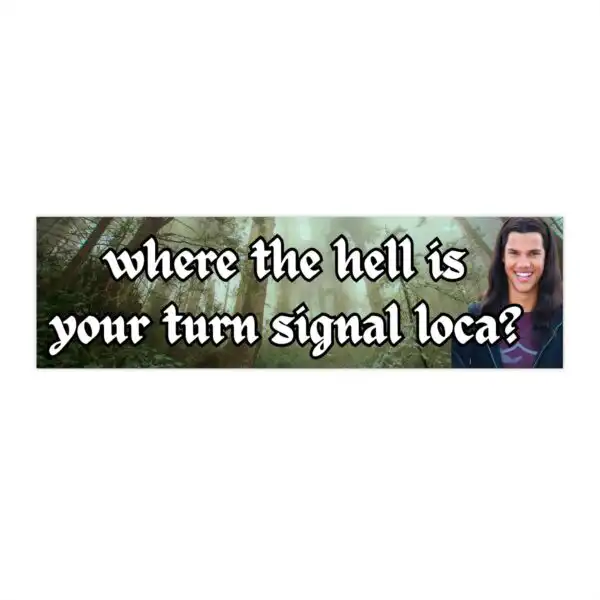 Where's Your Turn Signal? Funny Meme Bumper Sticker & Magnet