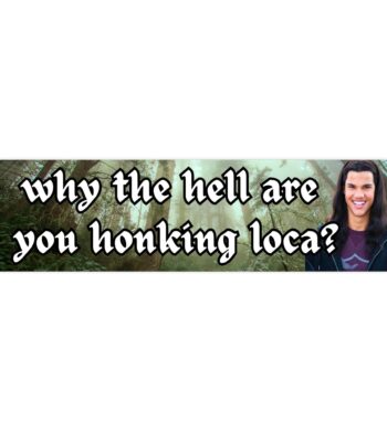 Why the hell are you honking loca | Funny Waterproof Sticker & Magnet