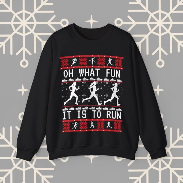 Women's Christmas Running Sweatshirt – Funny Holiday Crewneck for Runners