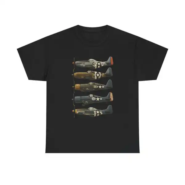 WWII Warplane Lineup T-Shirt – Vintage Aviation Graphic Tee